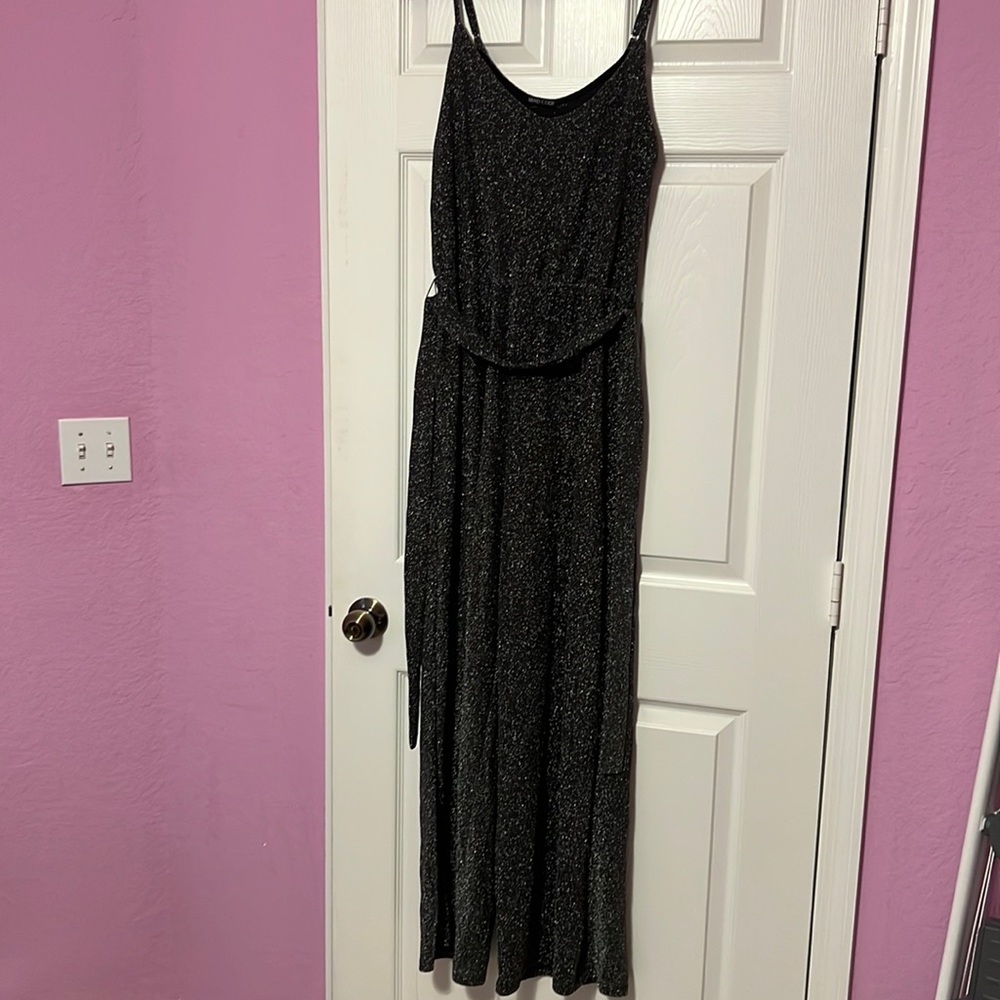 Rarely Worn Mind Code Formal Club Silver Glitter Jumpsuit